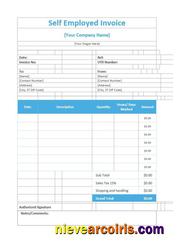 Self Employed Invoice
